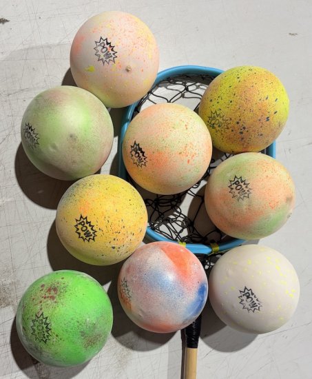 POW polocrosse ball - multicolour